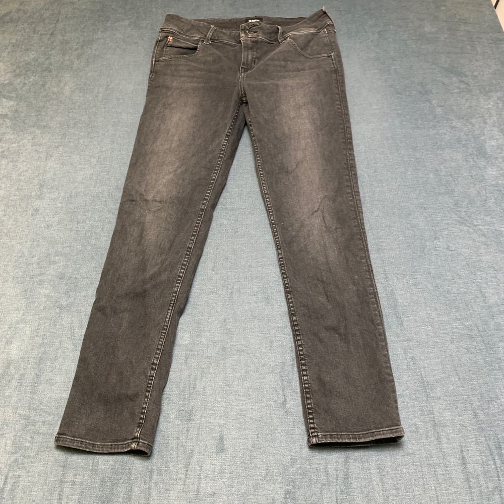 Hudson Jeans Mens 29 Gray Denim Collin Skinny Leg Medium Wash 5 Pockets Zip Fly